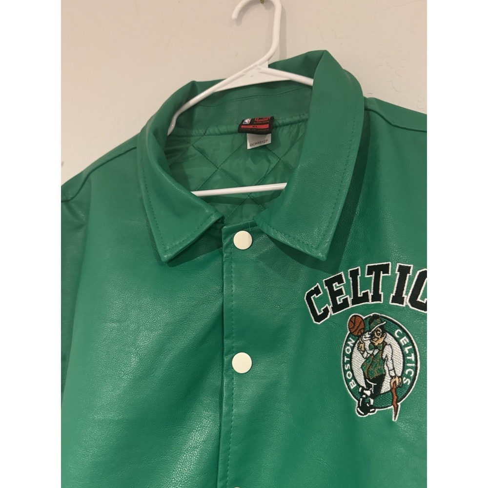 BOSTON CELTICS🍀 ULTRA GAME LEATHER JACKET SIZE XL - Picture 4 of 16